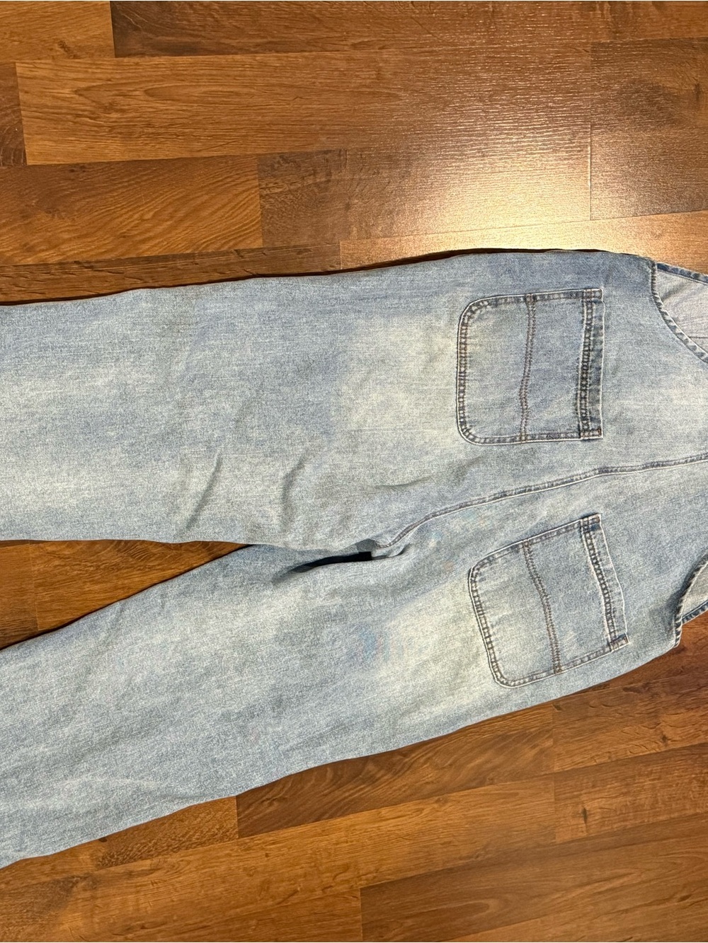 Wild Fable Light Wash Distressed Denim Overalls (size XL) - Picture 4 of 5